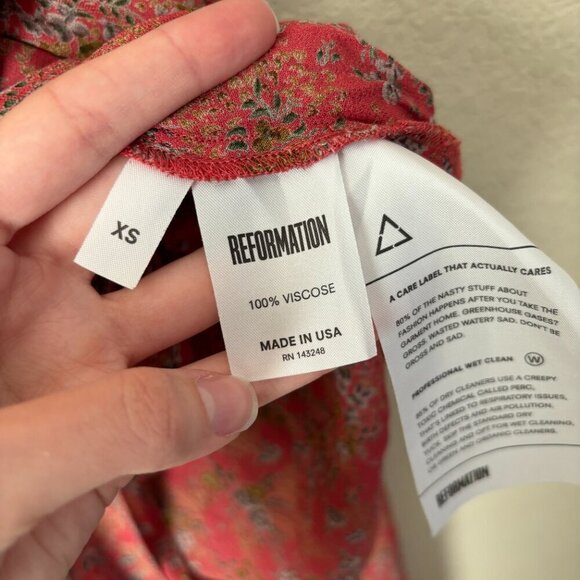 Reformation Boho Floral Print Flirty Wrap Maxi Dress - Picture 11 of 11